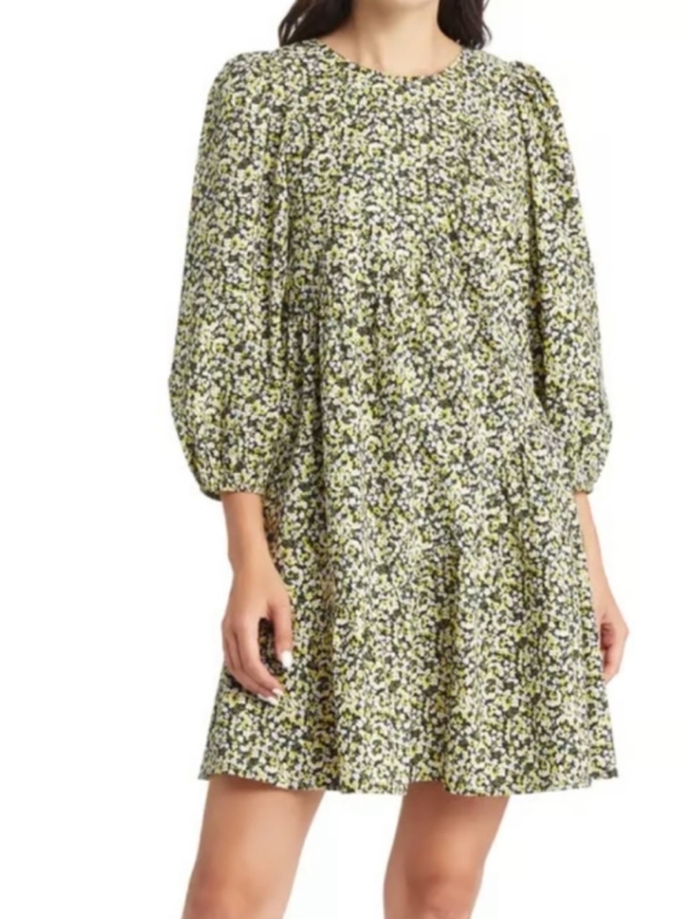 Rails Ditsy Floral Louise Dress Chrysanthemum Puff Sleeve